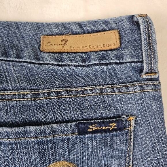 Seven7 Jeans Boot Cut womens 6  Premium Denim Medium Blue Wash - Picture 12 of 14